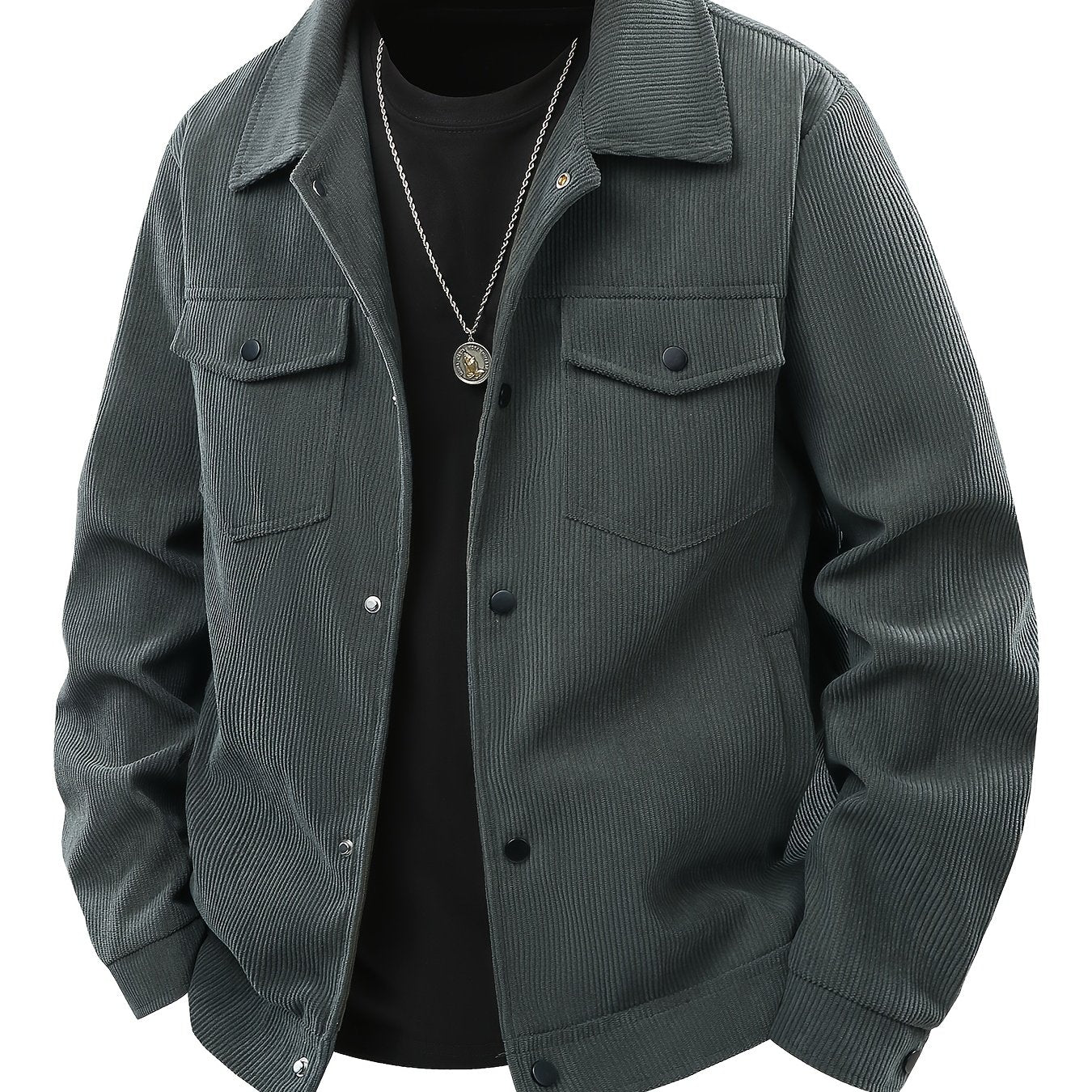 Veste Cargo en Velours Côtelé pour Homme