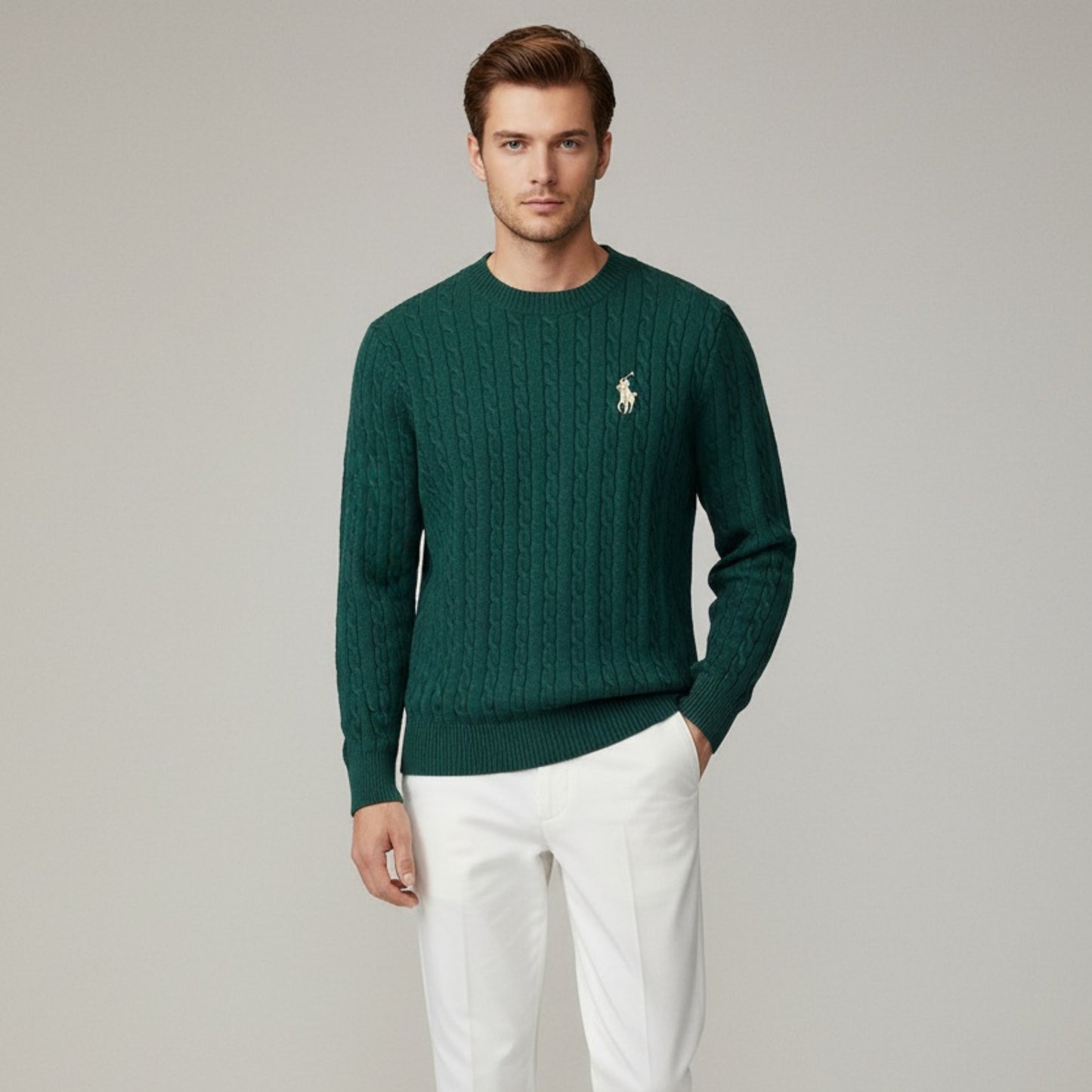 Ralph Luren Pull en Tricot de Luxe + Chapeau Offert & Livraison Gratuite
