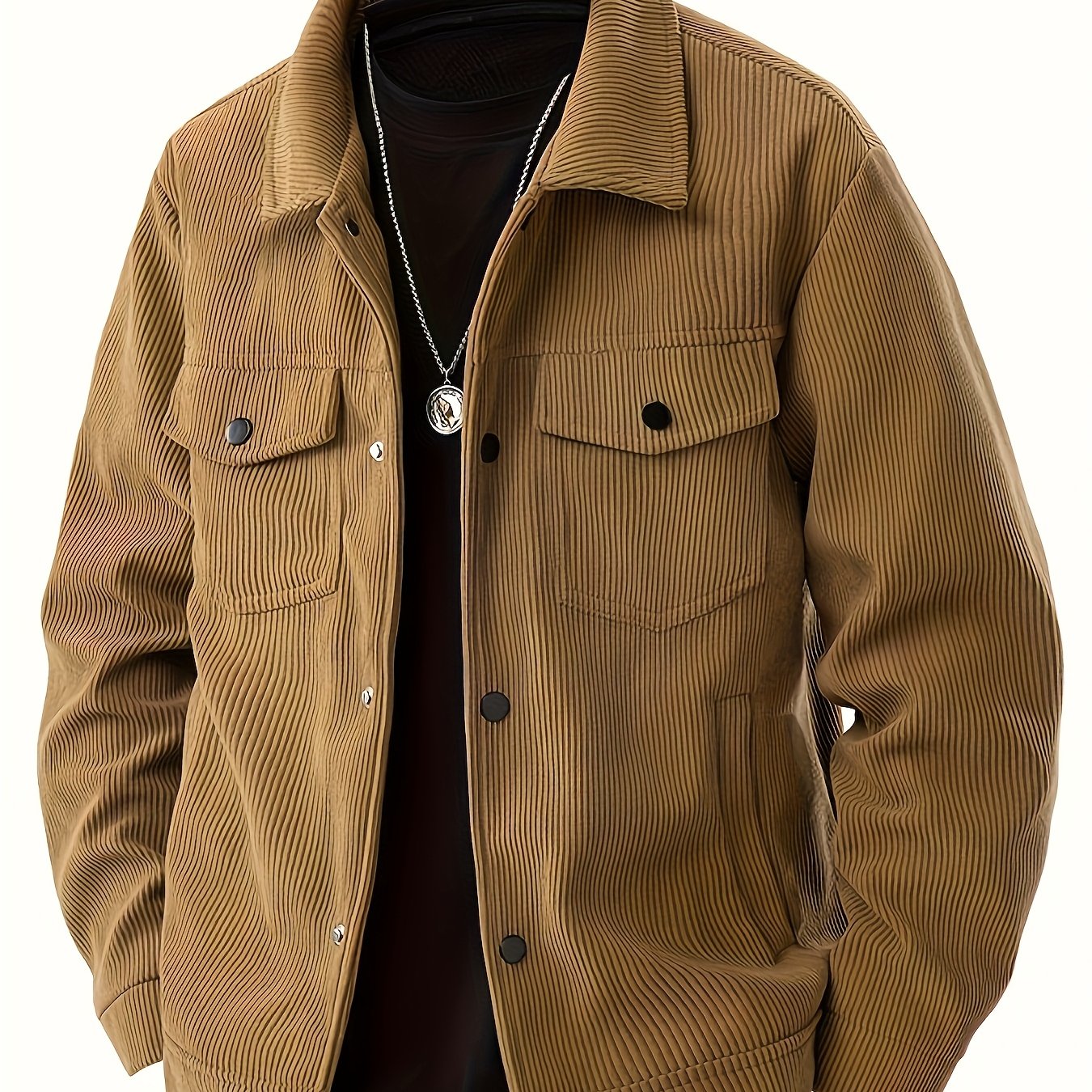 Veste Cargo en Velours Côtelé pour Homme