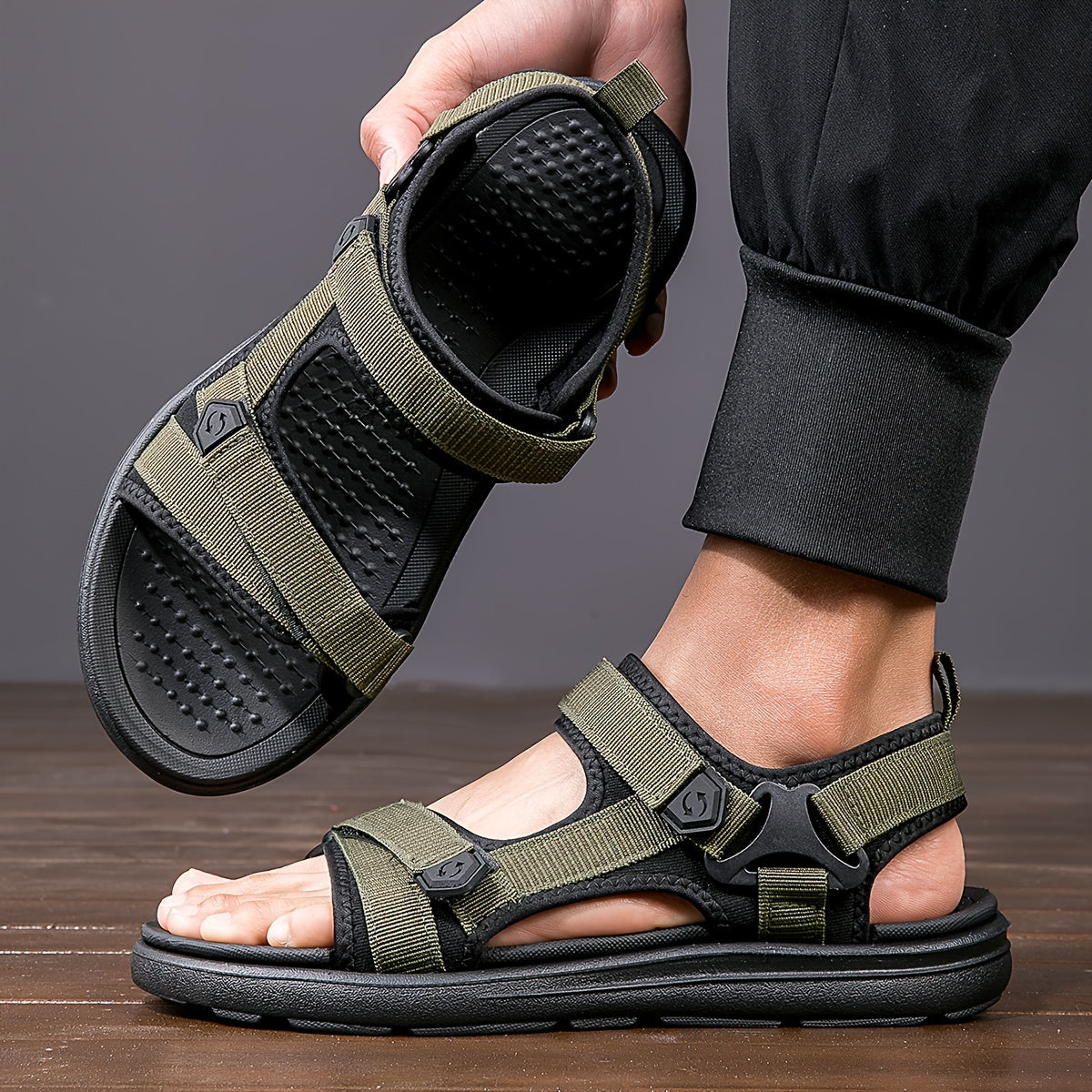 Sandales Homme – Bout Ouvert, Respirantes & Confortables, Plein Air