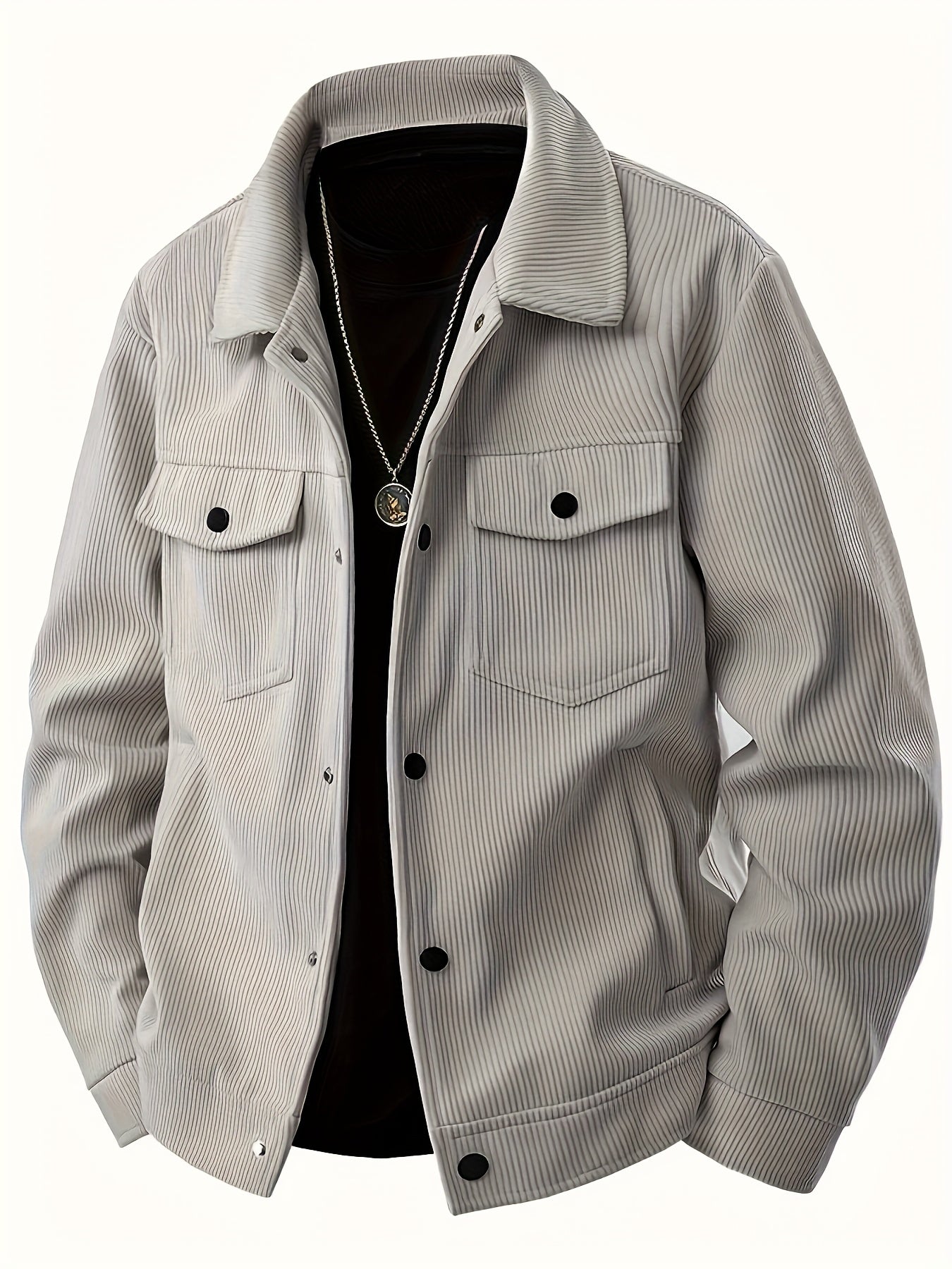 Veste Cargo en Velours Côtelé pour Homme