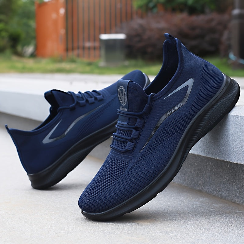 Baskets Homme KOONEXY – Running Légères & Respirantes, Noires/Blanches