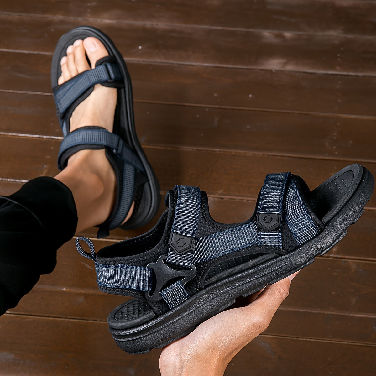 Sandales Homme – Bout Ouvert, Respirantes & Confortables, Plein Air