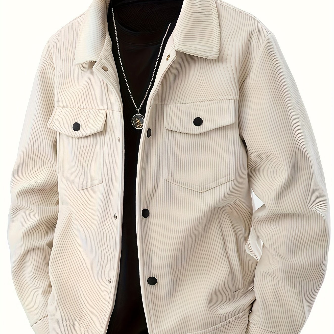Veste Cargo en Velours Côtelé pour Homme