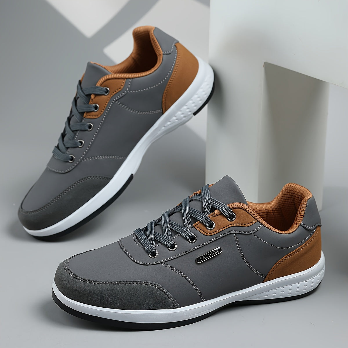 Baskets Homme KOONEXY – Légères, Respirantes & Antidérapantes, Beige/Bruin