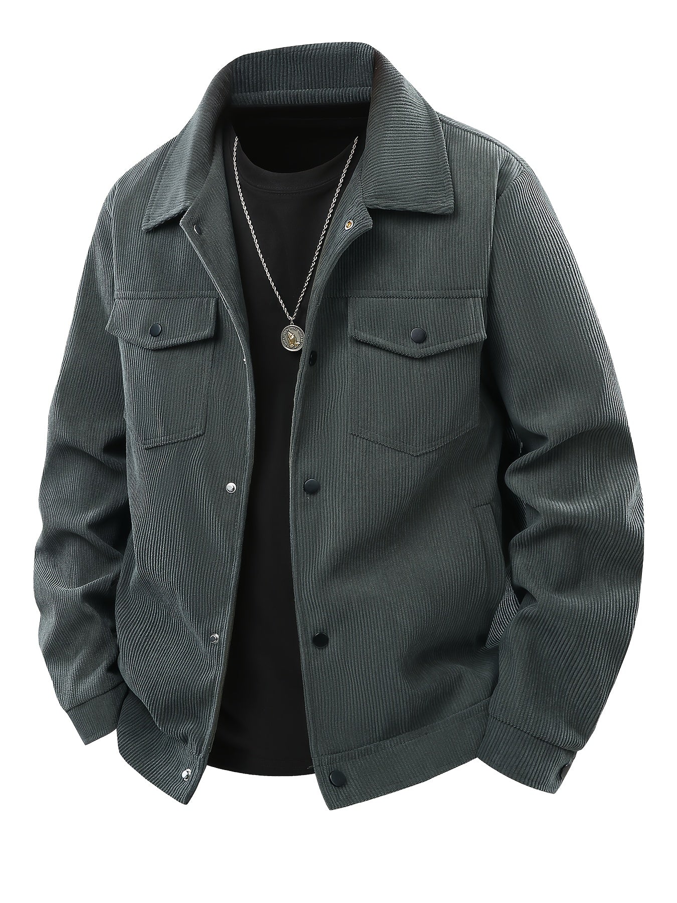 Veste Cargo en Velours Côtelé pour Homme