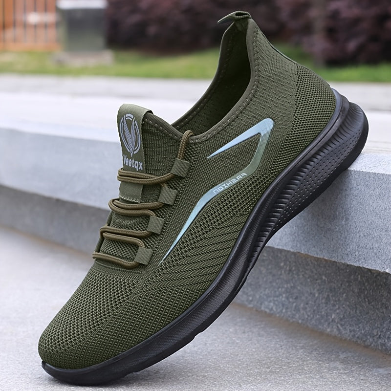 Baskets Homme KOONEXY – Running Légères & Respirantes, Noires/Blanches