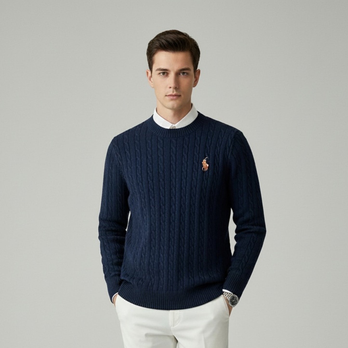 Ralph Luren Pull en Tricot de Luxe + Chapeau Offert & Livraison Gratuite