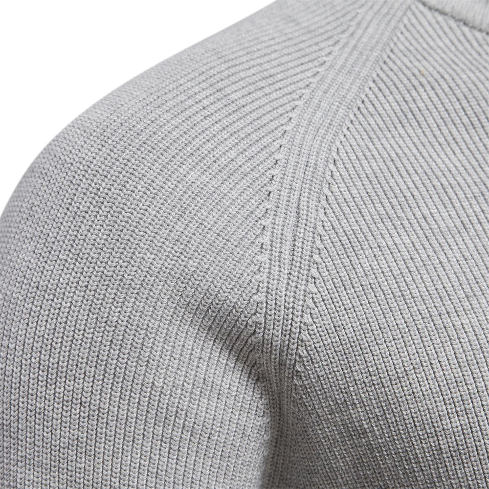 Cardigans Zippés Homme – Coton, Col Montant, Pull Chaud Hiver