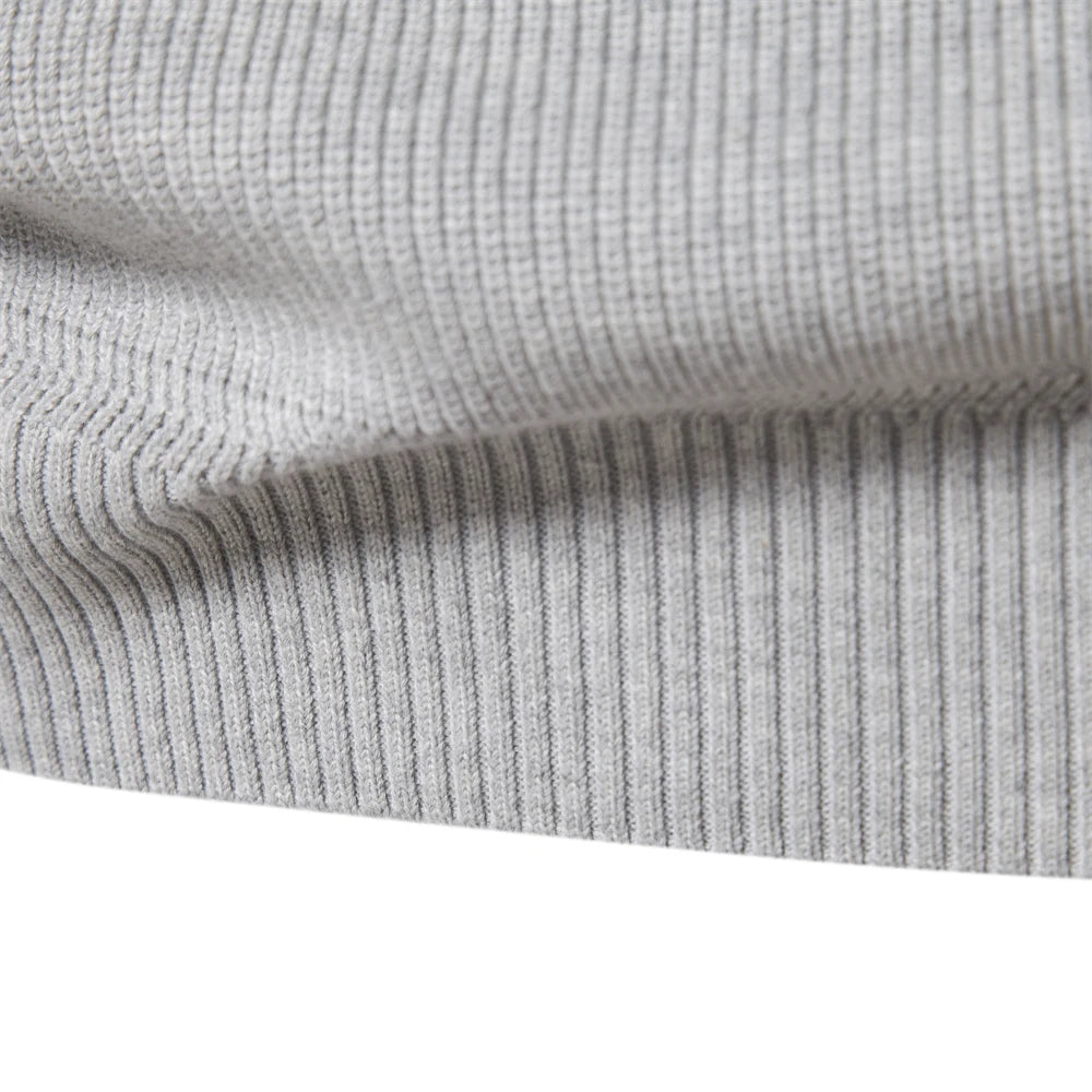 Cardigans Zippés Homme – Coton, Col Montant, Pull Chaud Hiver