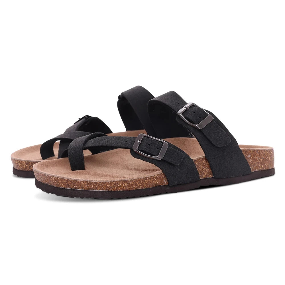 Sandales homme et femme evshine – mules en liège avec soutien de la voûte plantaire, confortables et légères