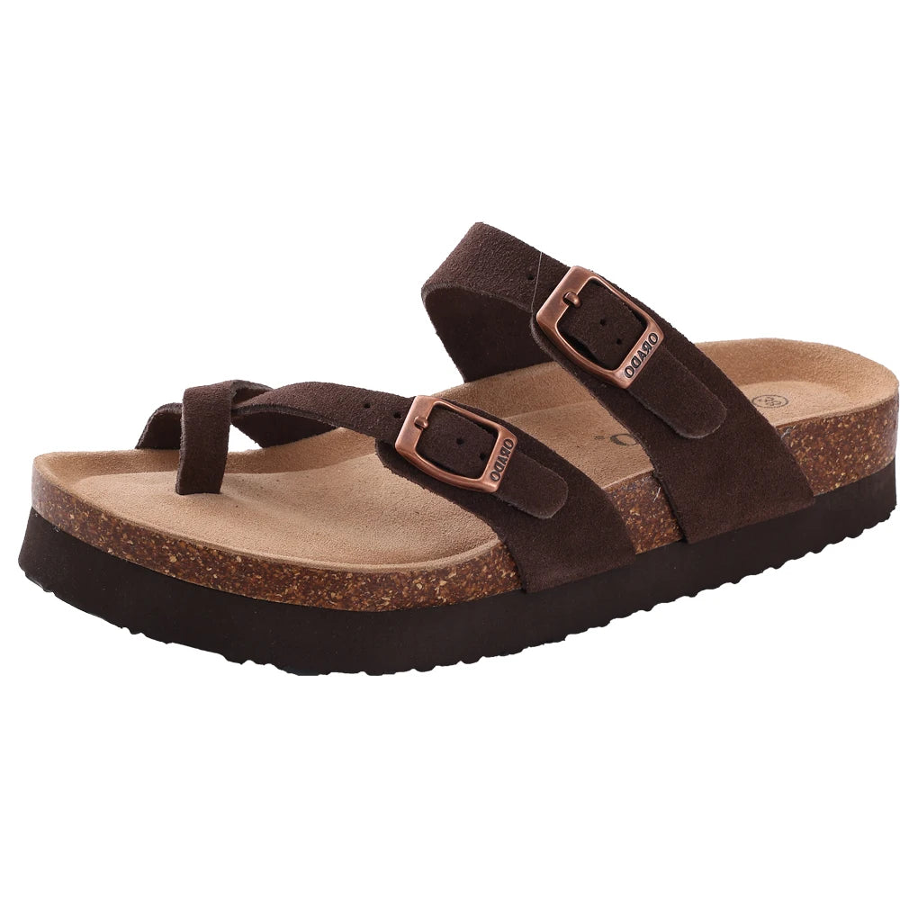 Sandales homme et femme evshine – mules en liège avec soutien de la voûte plantaire, confortables et légères