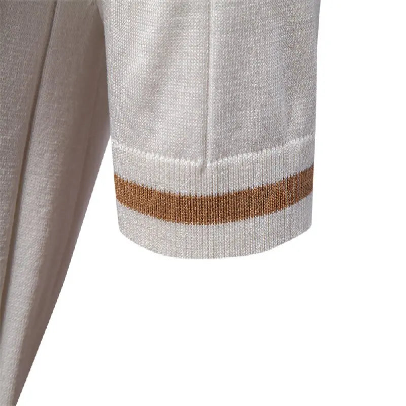 Polo Homme Business – Manches Courtes, Col Avec Demi-Zip, Tricoté, Style Casual