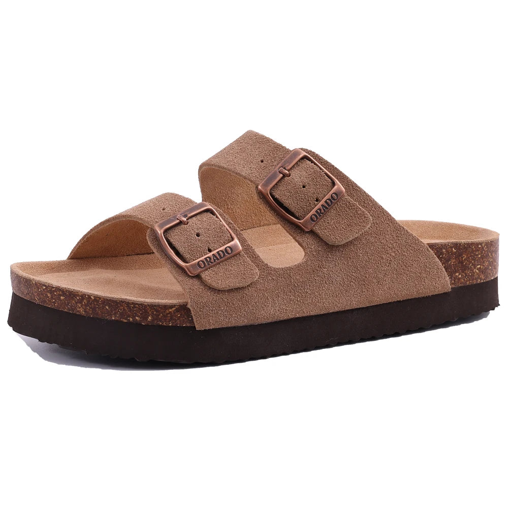 Sandales homme et femme evshine – mules en liège avec soutien de la voûte plantaire, confortables et légères