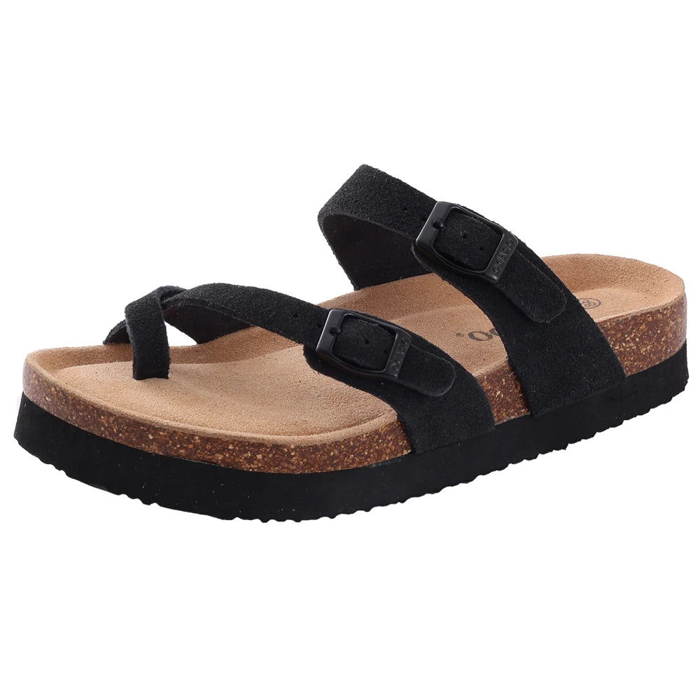 Sandales homme et femme evshine – mules en liège avec soutien de la voûte plantaire, confortables et légères