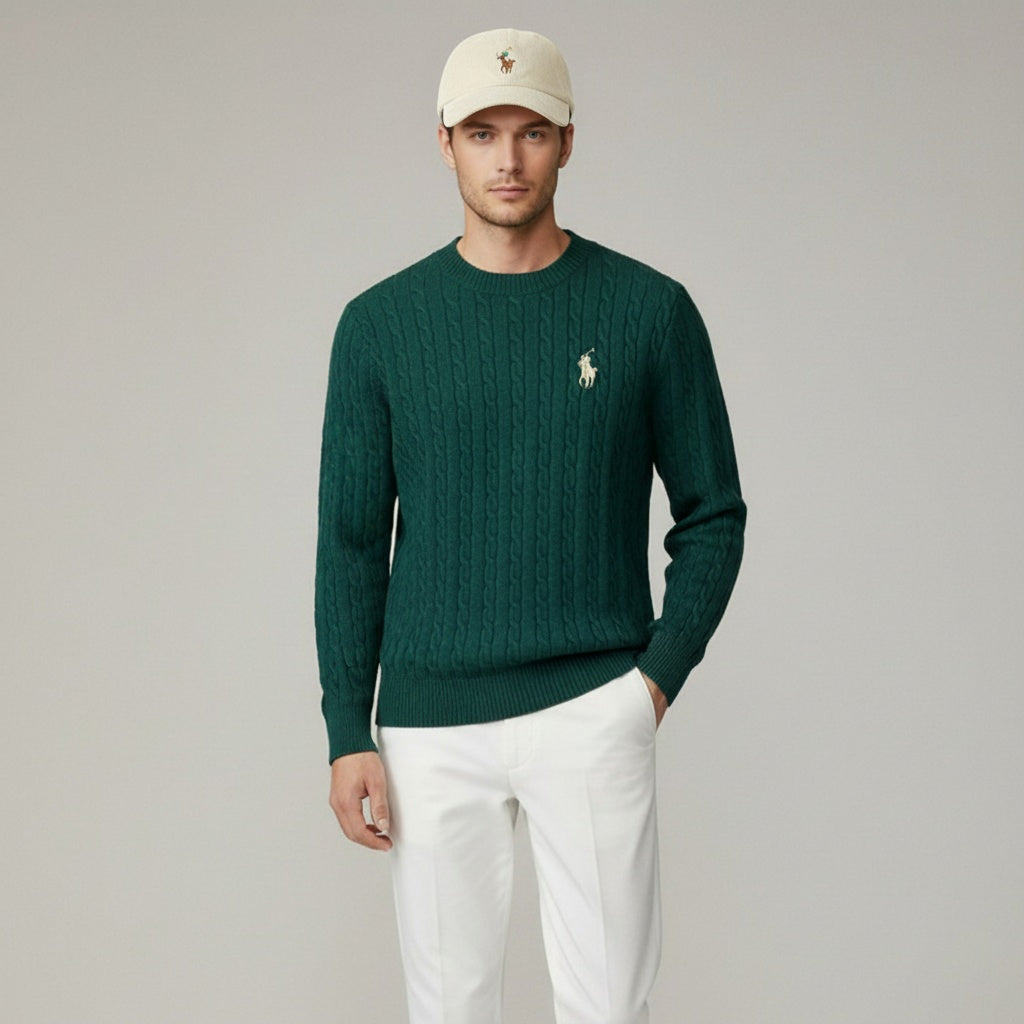 Ralph Luren Pull en Tricot de Luxe + Chapeau Offert & Livraison Gratuite