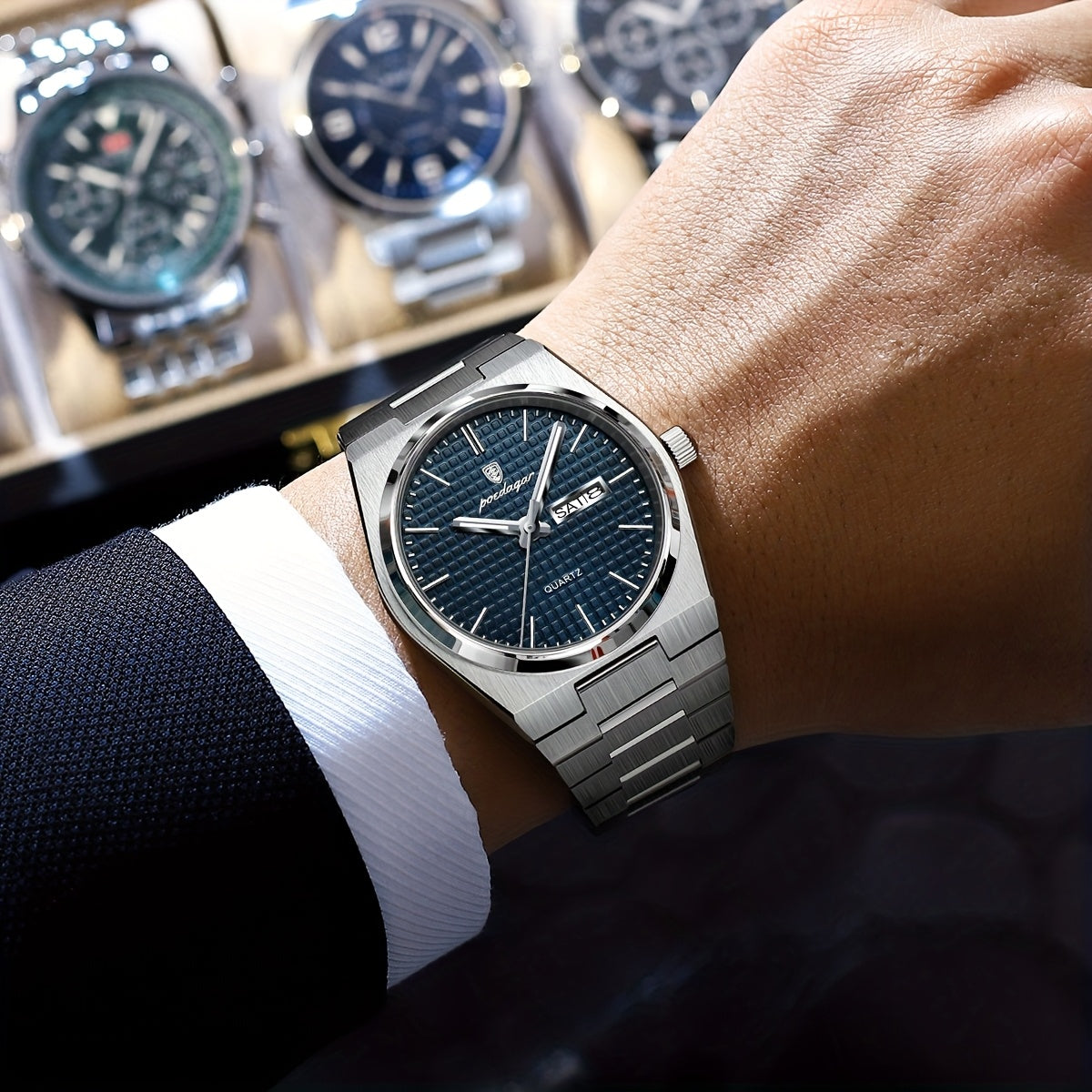 POEDAGAR Montre Quartz Affaires
