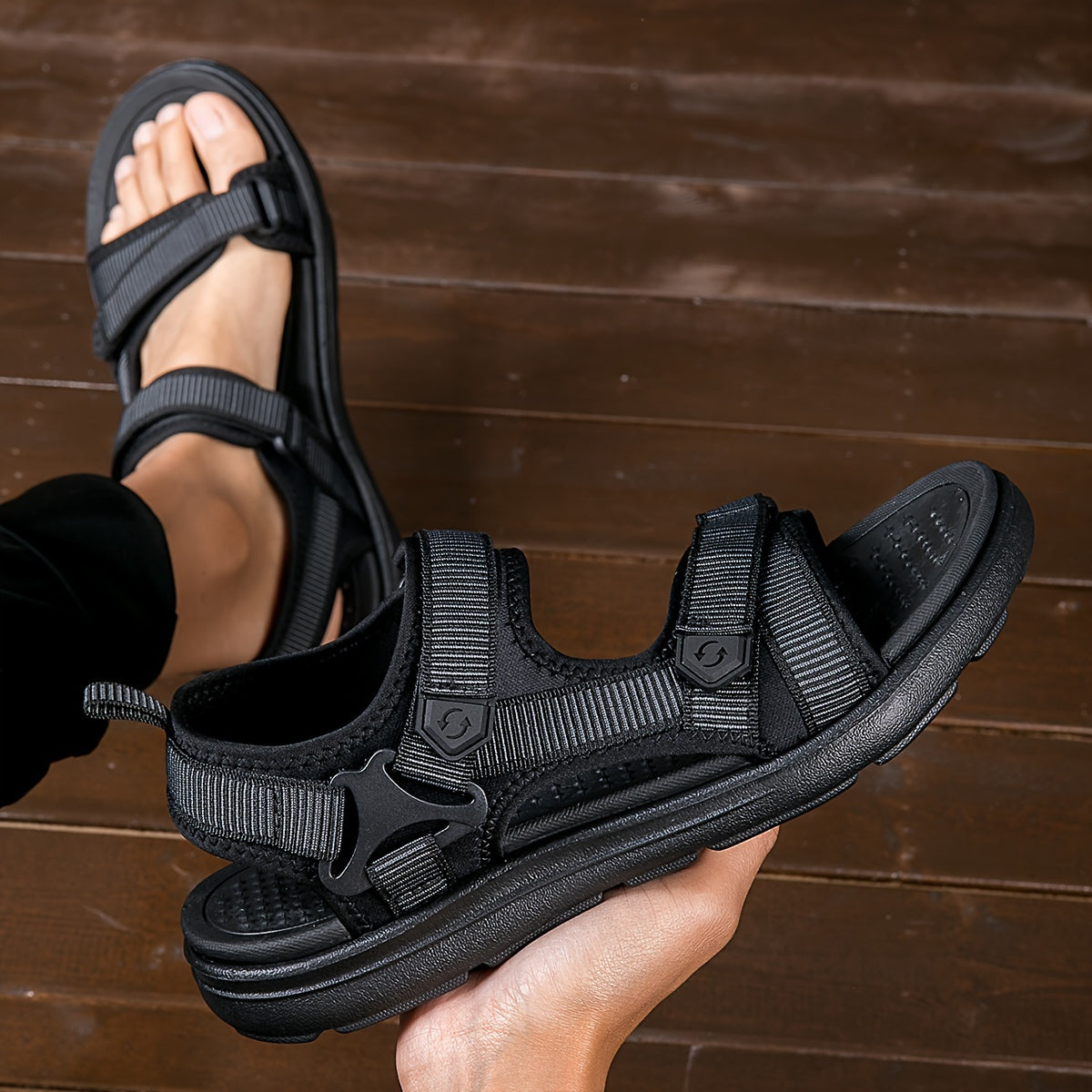 Sandales Homme – Bout Ouvert, Respirantes & Confortables, Plein Air