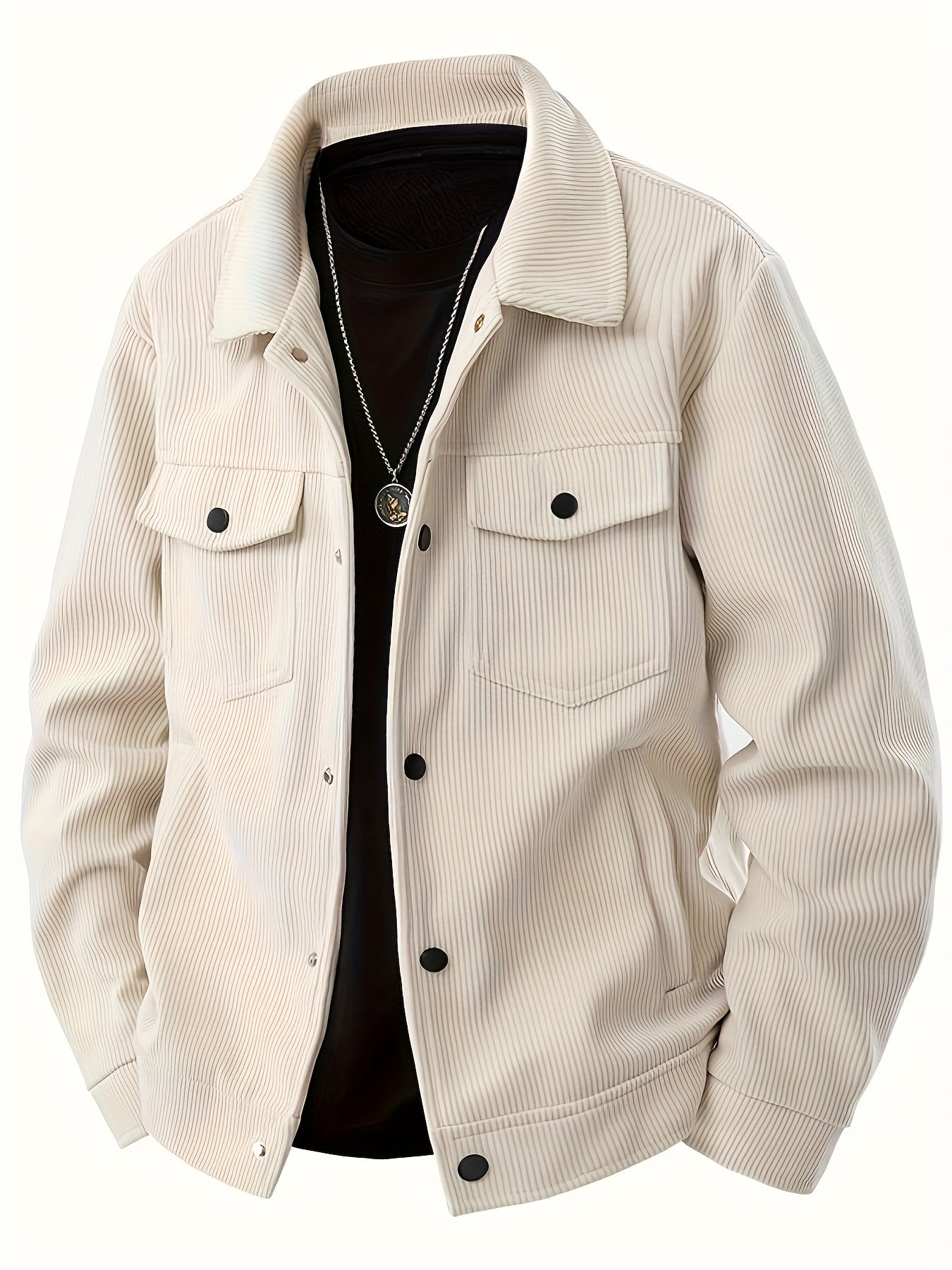 Veste Cargo en Velours Côtelé pour Homme