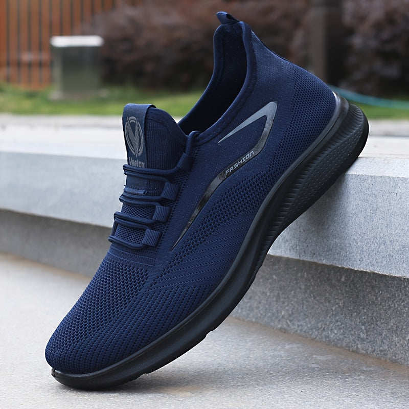 Baskets Homme KOONEXY – Running Légères & Respirantes, Noires/Blanches