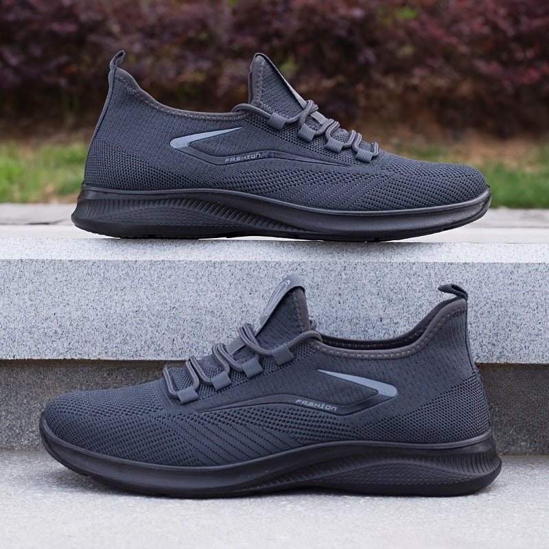 Baskets Homme KOONEXY – Running Légères & Respirantes, Noires/Blanches