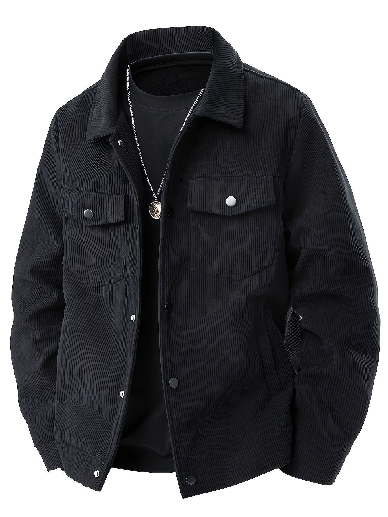 Veste Cargo en Velours Côtelé pour Homme