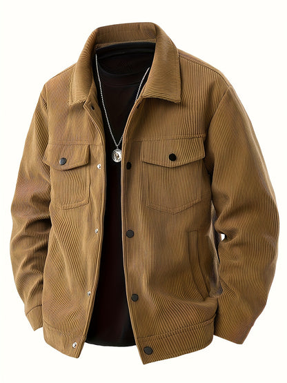 Veste Cargo en Velours Côtelé pour Homme