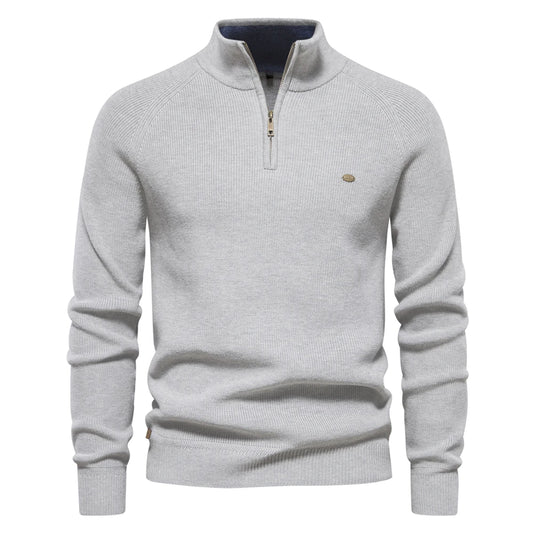 Cardigans Zippés Homme – Coton, Col Montant, Pull Chaud Hiver