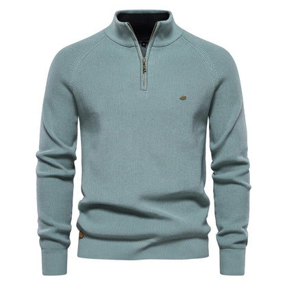 Cardigans Zippés Homme – Coton, Col Montant, Pull Chaud Hiver