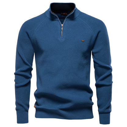 Cardigans Zippés Homme – Coton, Col Montant, Pull Chaud Hiver