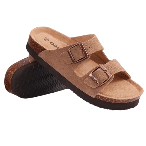 Sandales homme et femme evshine – mules en liège avec soutien de la voûte plantaire, confortables et légères