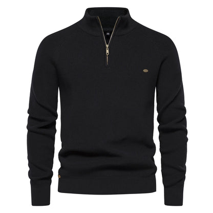 Cardigans Zippés Homme – Coton, Col Montant, Pull Chaud Hiver