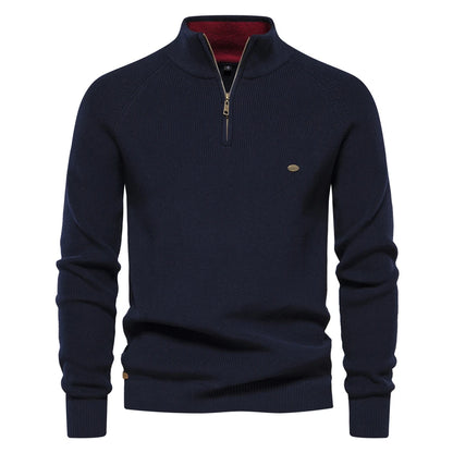 Cardigans Zippés Homme – Coton, Col Montant, Pull Chaud Hiver