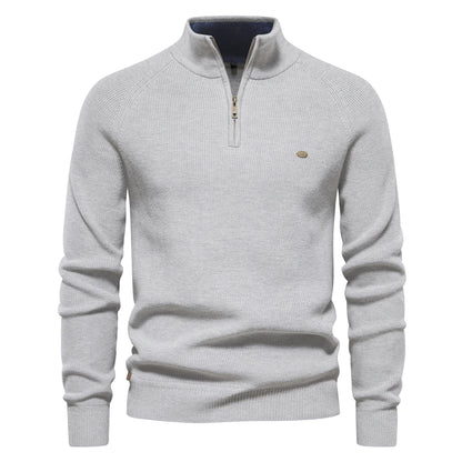 Cardigans Zippés Homme – Coton, Col Montant, Pull Chaud Hiver