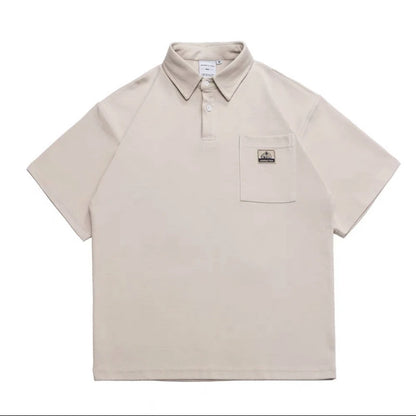 Polo Homme Américain – Manches Courtes, Col Boutonné, Poche, Casual