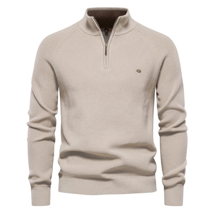 Cardigans Zippés Homme – Coton, Col Montant, Pull Chaud Hiver